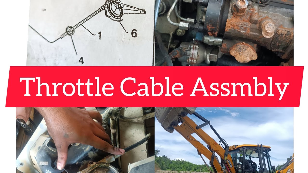 JCB Throttle Cable Assmbly