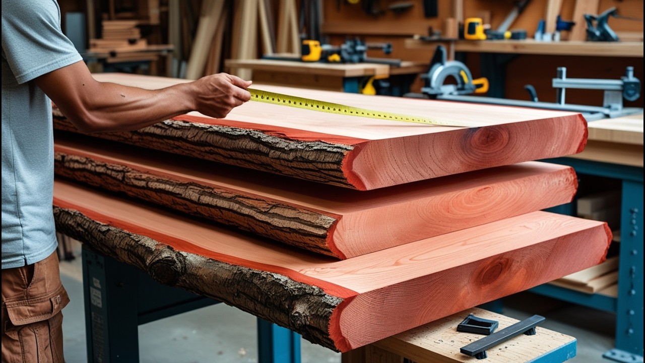 Luxurious interior made from natural red oak wood