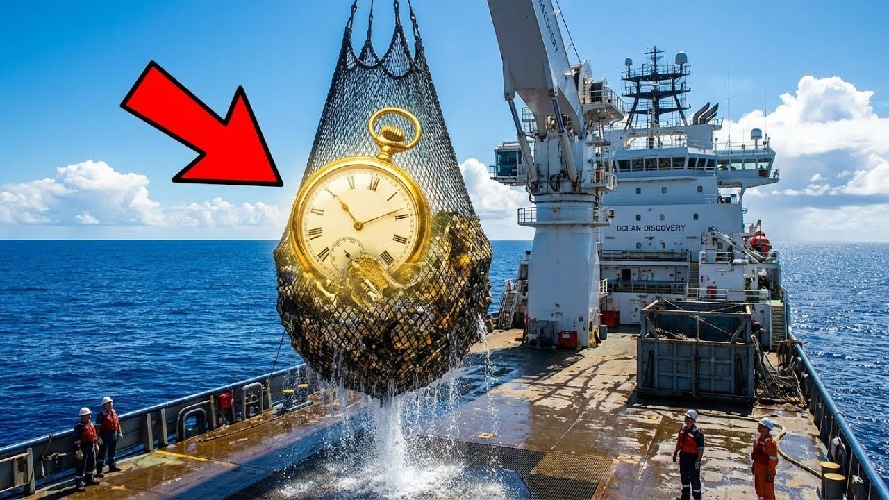 Deep-Sea Treasure Mining: Giant Machine Lifts a 40-Foot Watch from the Ocean Floor