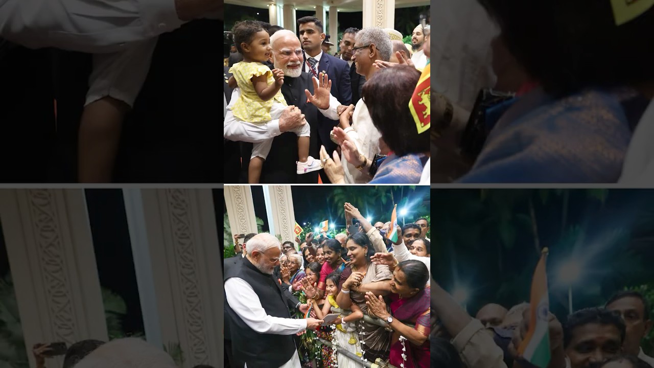 PM Modi receives a spectacular welcome in Colombo, Sri Lanka
