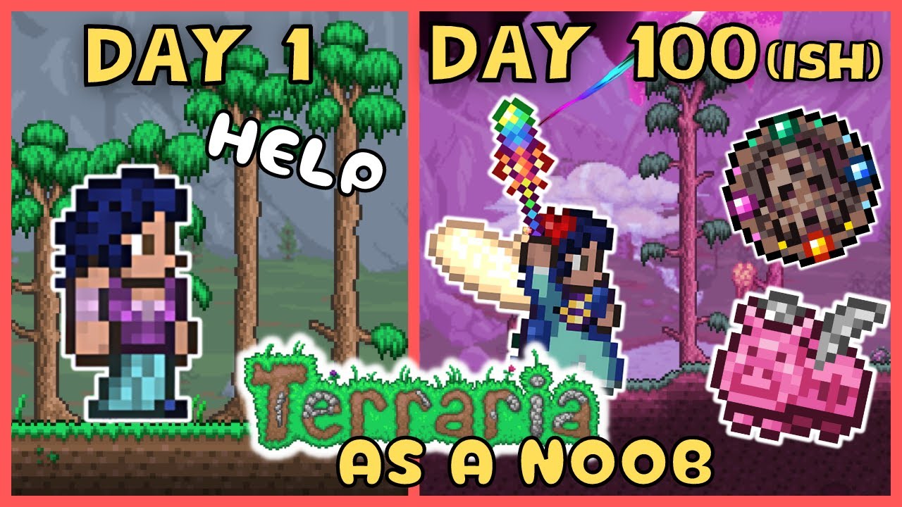 I spent (over) 100 days in Terraria *AS A NOOB* to beat the game