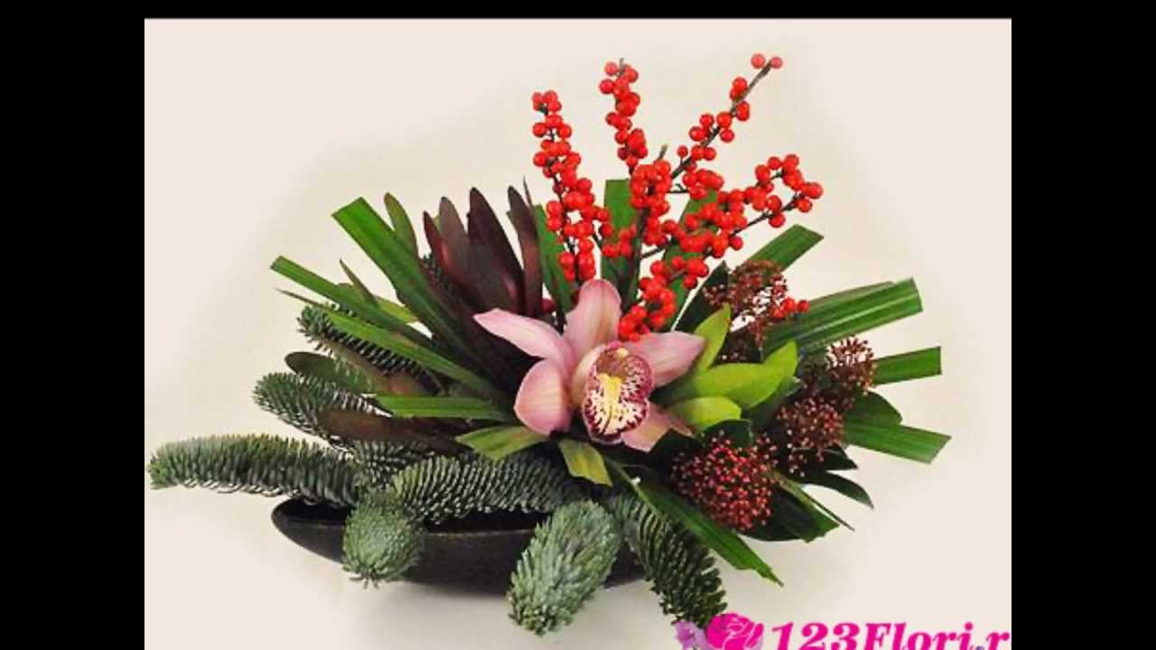 Aranjamente florale de iarna cu brad