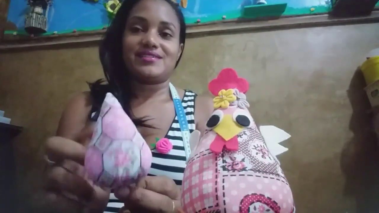 DIY. GALINHA DE FUXICO. #OUTUBROROSA