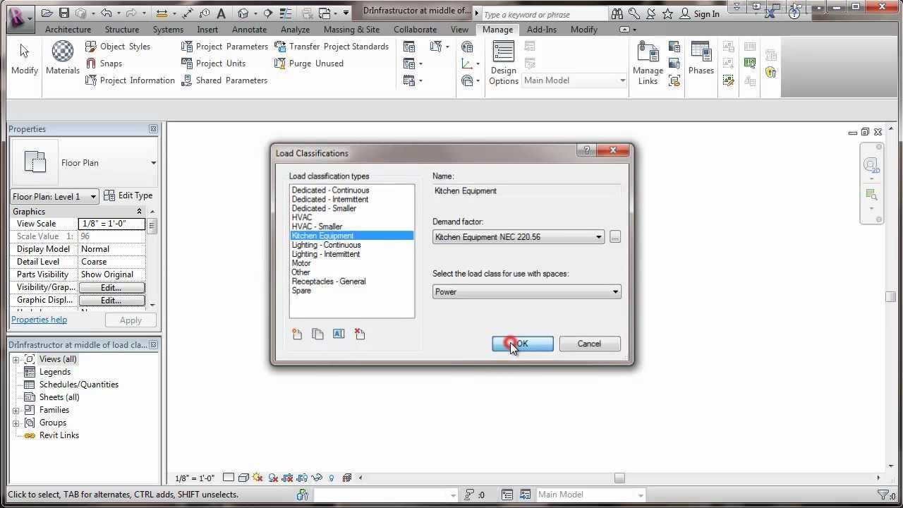 Revit 2013 MEP Electrical Load Classifications