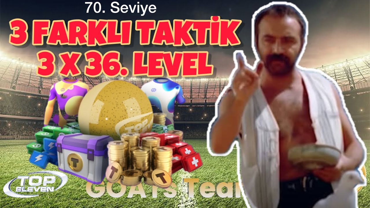 3 разные тактики = уровень 36 🍀 Лотерейное безумие ⚽️Top Eleven | GOATsTeamFC🐐