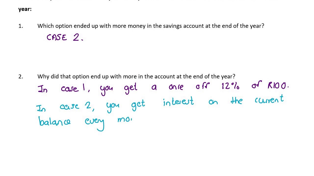 Grade 11 - Financial Maths Topic 2 - Interest Rates