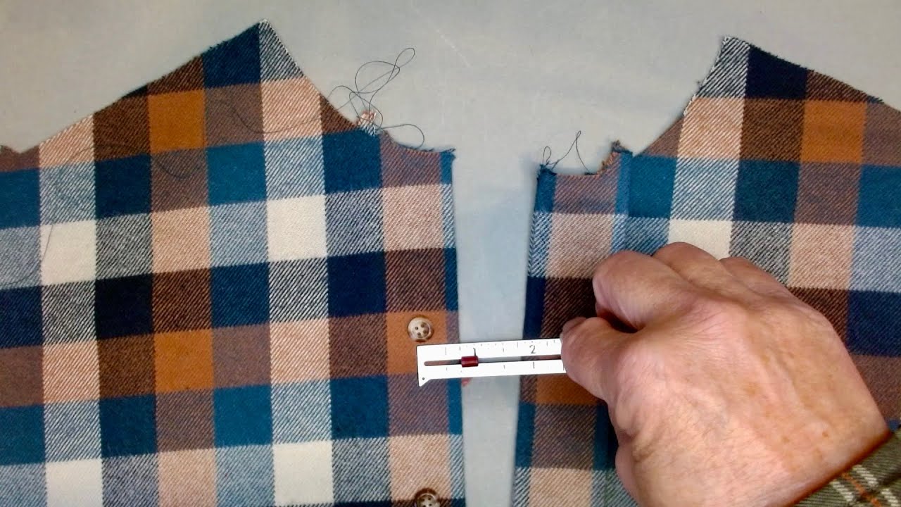 Shirtmaking -- Matching the front of a plaid shirt
