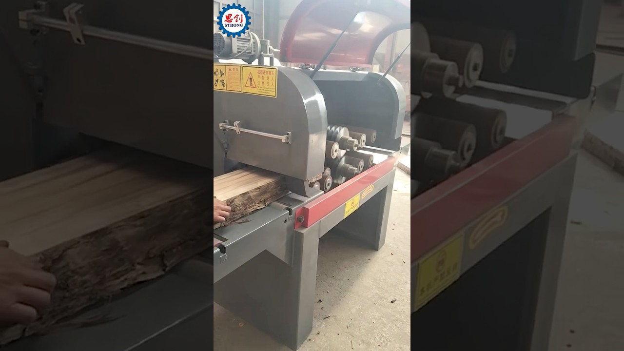 Industrial Electric Wood Timber Multi Blade Rip Saw Machine #multibladeripsaw #multiripsaw #woodsaw