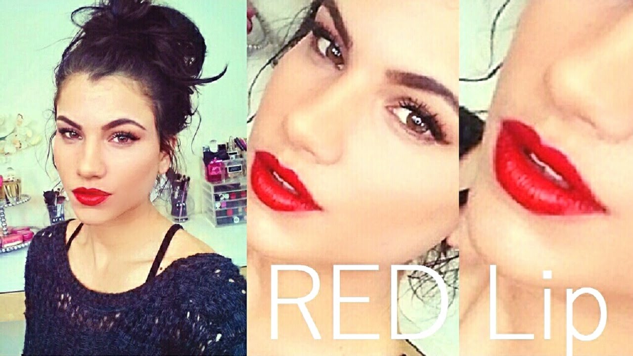 Easy RED Lips Makeup Tutorial!