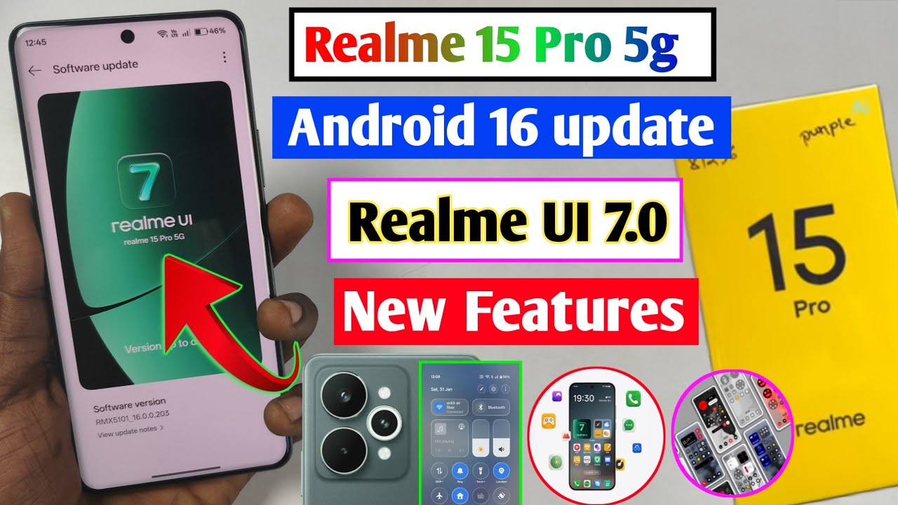 Realme 15 pro android 16 new update, realme 15 pro realme ui 7 update features