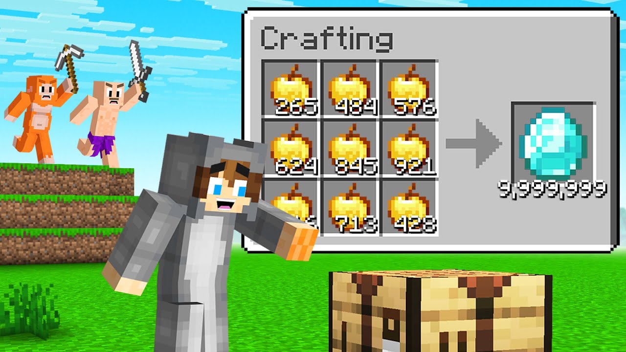 Minecraft Hunters vs Speedrunner, But Crafts Are Random...