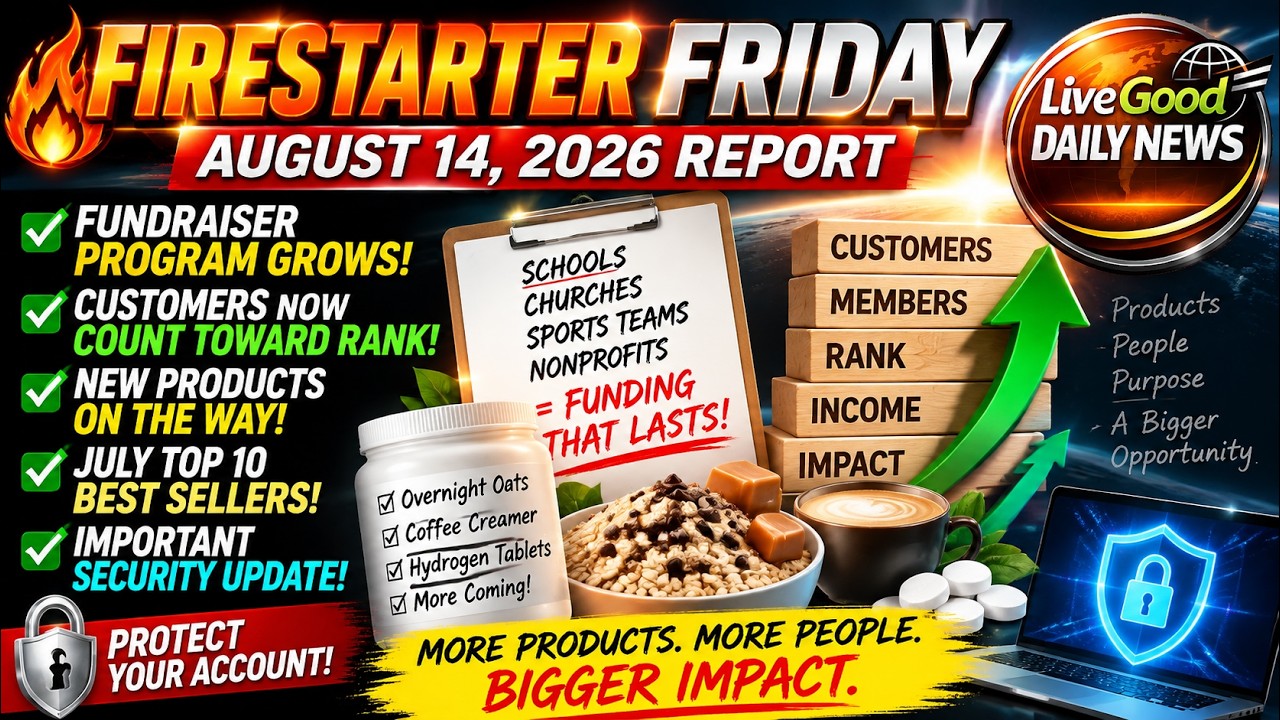 🔥 LiveGood Fundraiser EXPANDS Opportunity + New Products & Rank Changes!