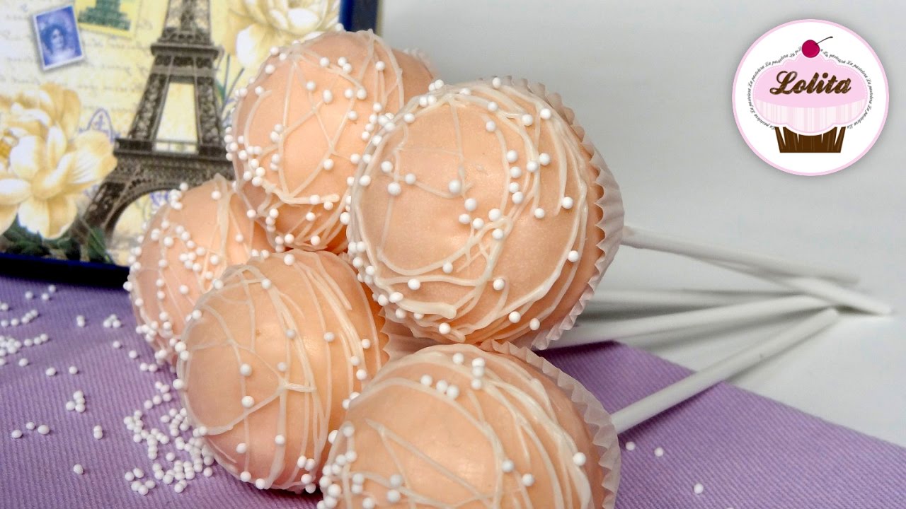 Receta de cake pops de chocolate blanco | Cake pops fáciles | Cake pops con molde