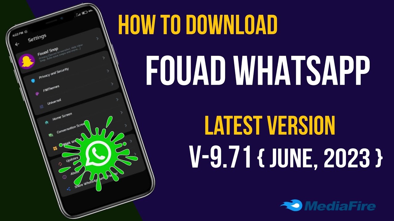 How to download fouad whatsapp latest version 9.71/fouad whatsapp update/Techme 111
