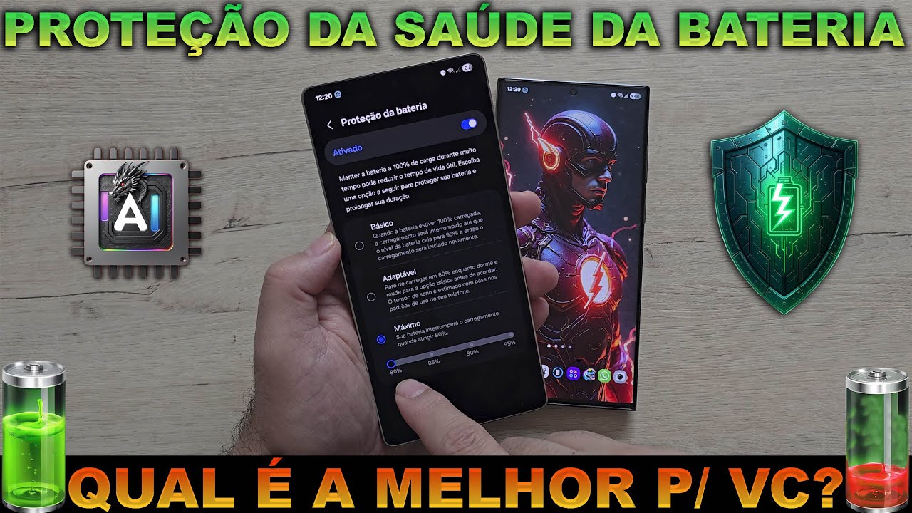 🛑QUAL MELHOR PROTEÇÃO P/ BATERIA do Seu GALAXY❓🤔🔋♻️Saúde da Bateria VS Autonomia VS Durabilidade🧐📉🔥🥶