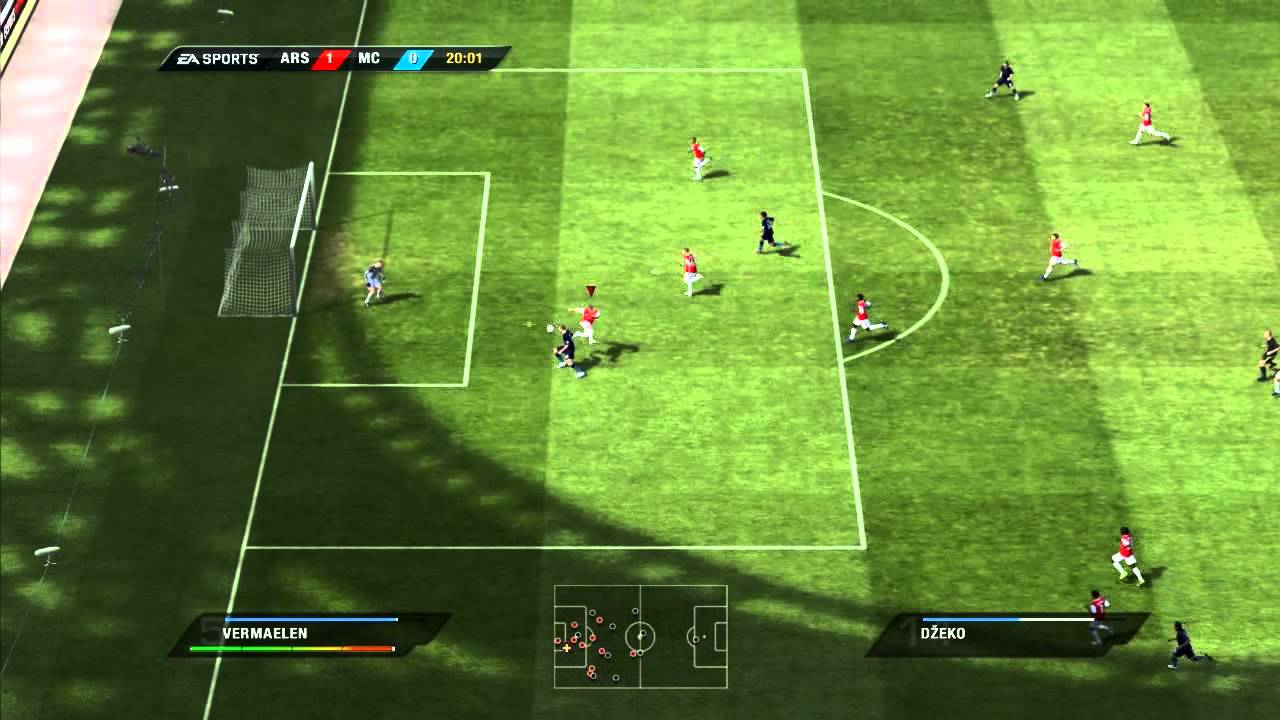 FIFA 11 PC - Arsenal vs Manchester City - Me vs CPU - Legendary - Highlights [HD]