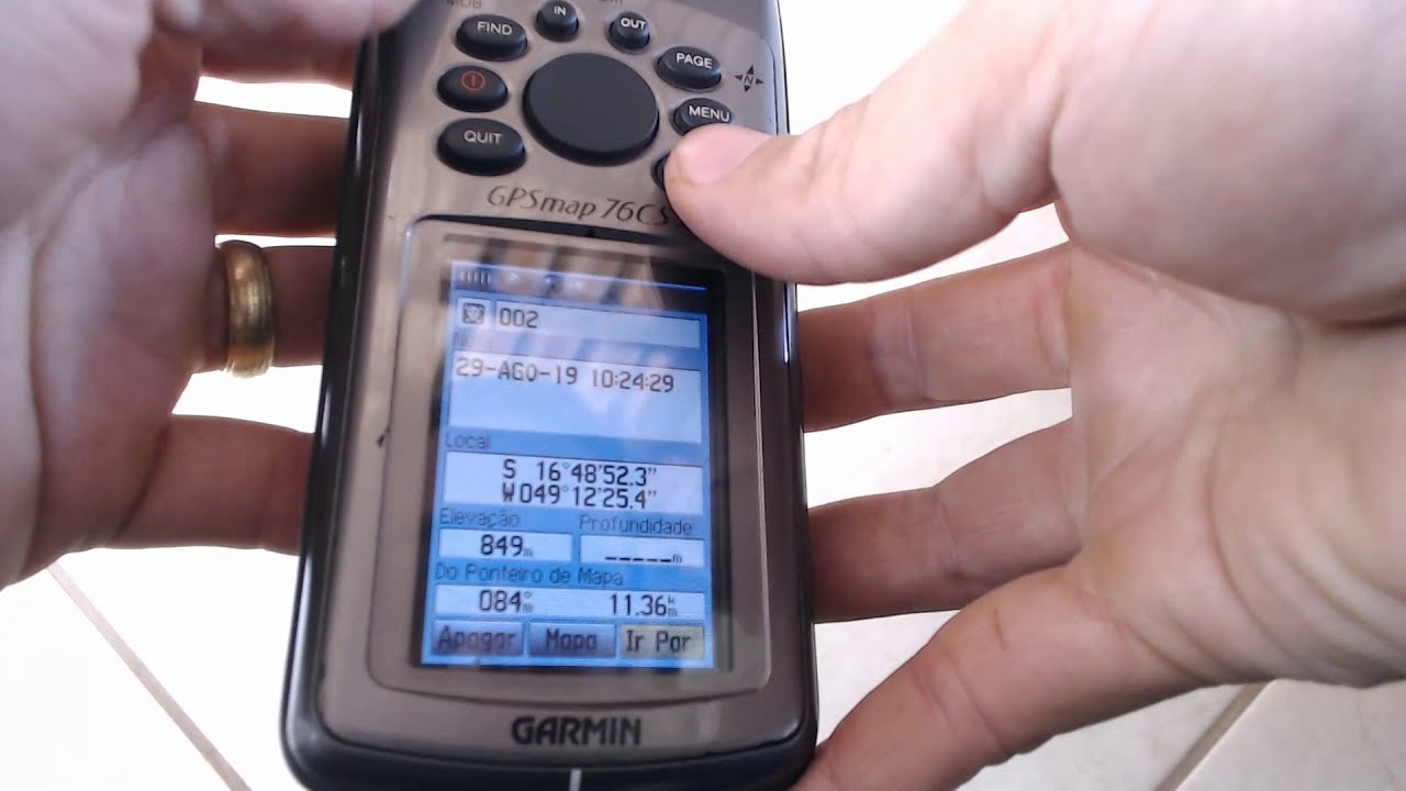 Uso do Garmin GPSmap 76CS x