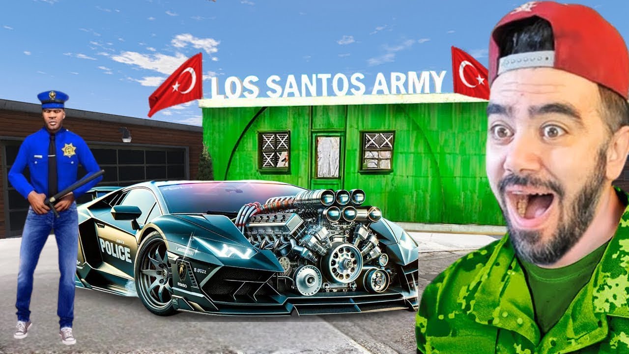 FRANKLIN DÜNYANIN EN POLIS ASKER ARABASINI BULDU - GTA 5 MODS