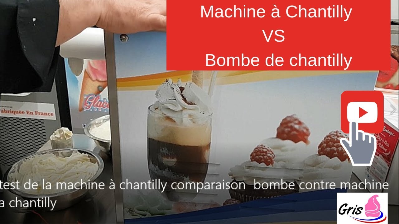 test de la machine à chantilly comparaison  bombe contre machine à chantilly