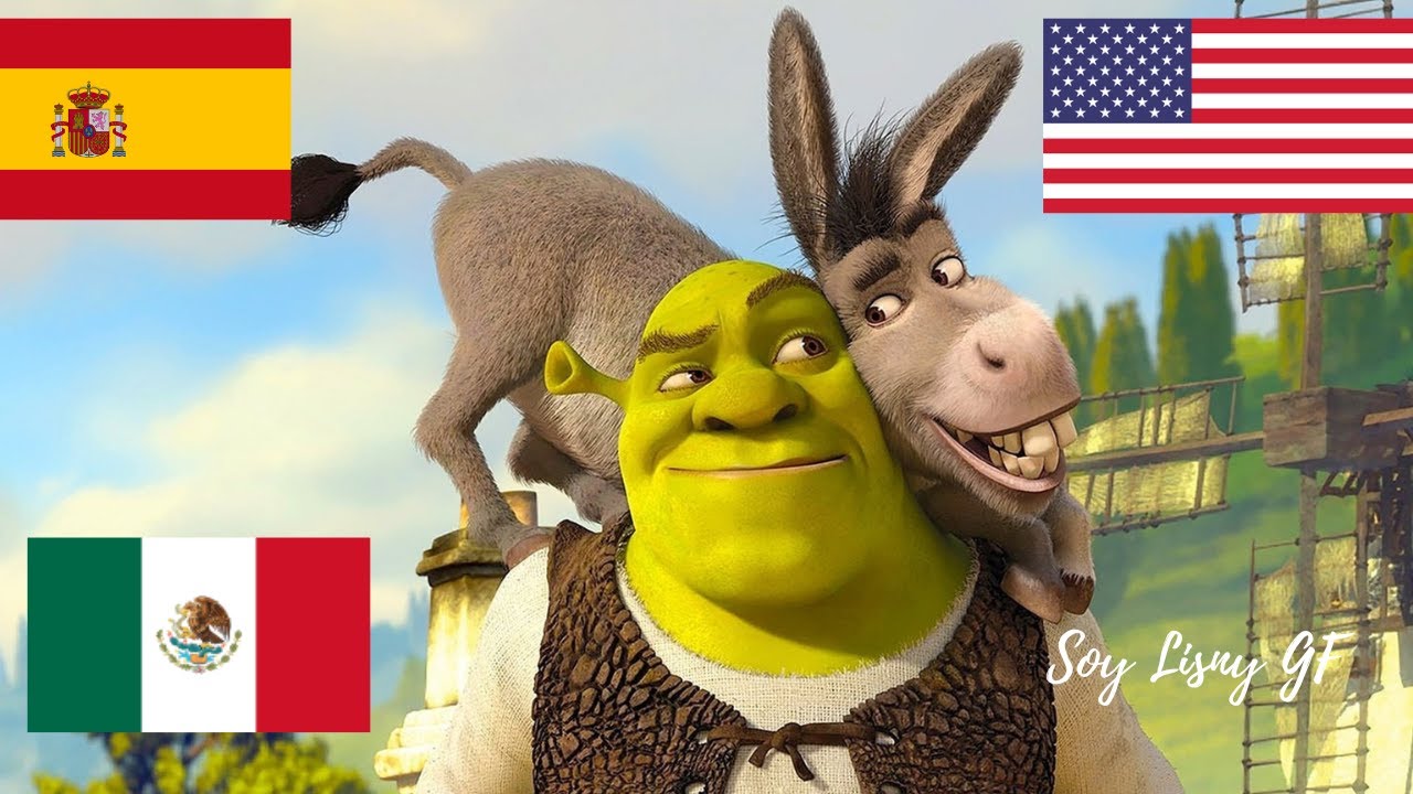 SHREK 1: Doblaje Español VS Ingles VS Latino