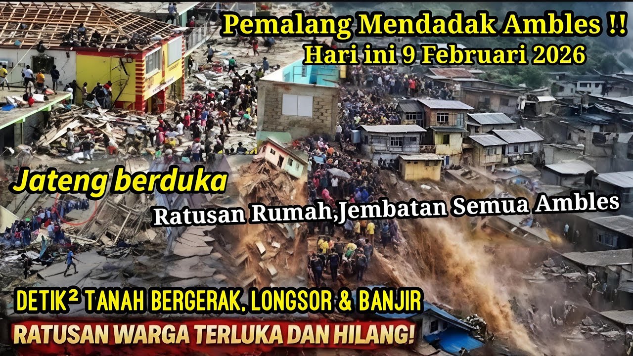 PEMALANG AMBLES: DETIK² LONGSOR BESAR PEMALANG,TANAH BERGERAK RUMAH² HANCUR,PEMALANG LONGSOR BANJIR
