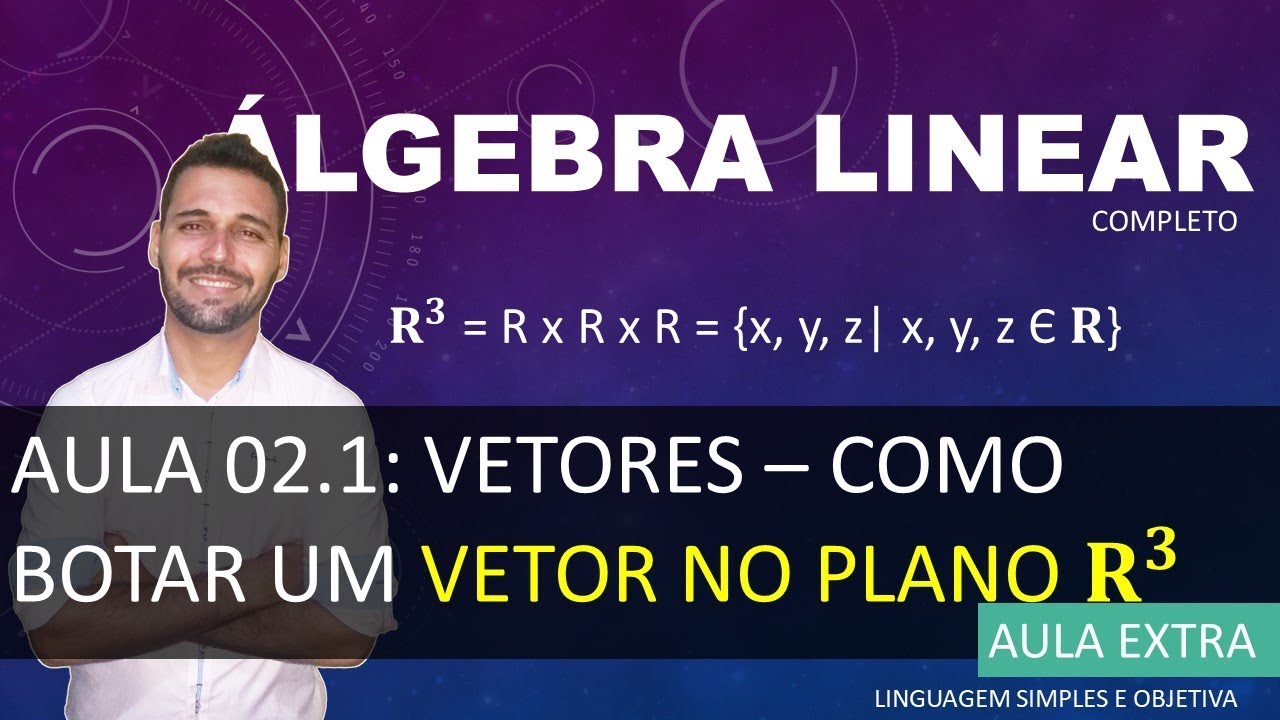 ÁLGEBRA LINEAR - Aula 02.1 - Vetores - Como botar um vetor no plano 𝐑^𝟑