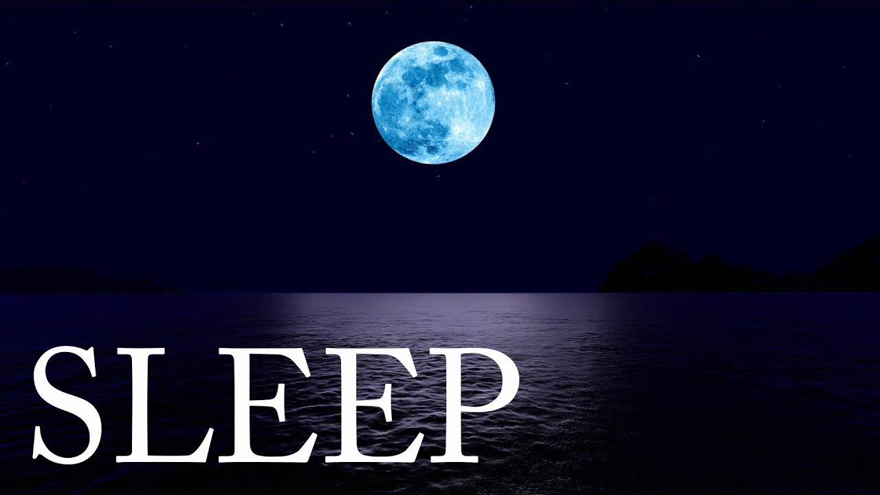 Sleep Music and Water Relaxation - Relaxing Sea and Moon Scenery