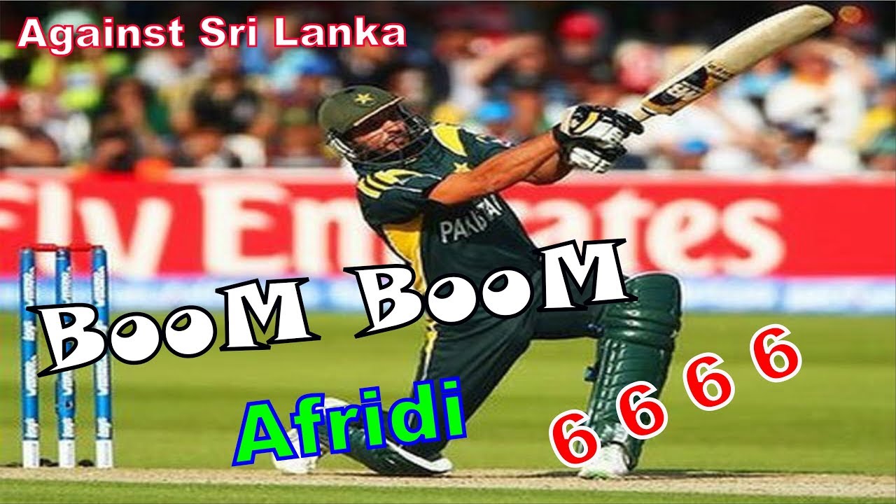 Afridi 4 Sixes in 4 Balls against Sri Lanka