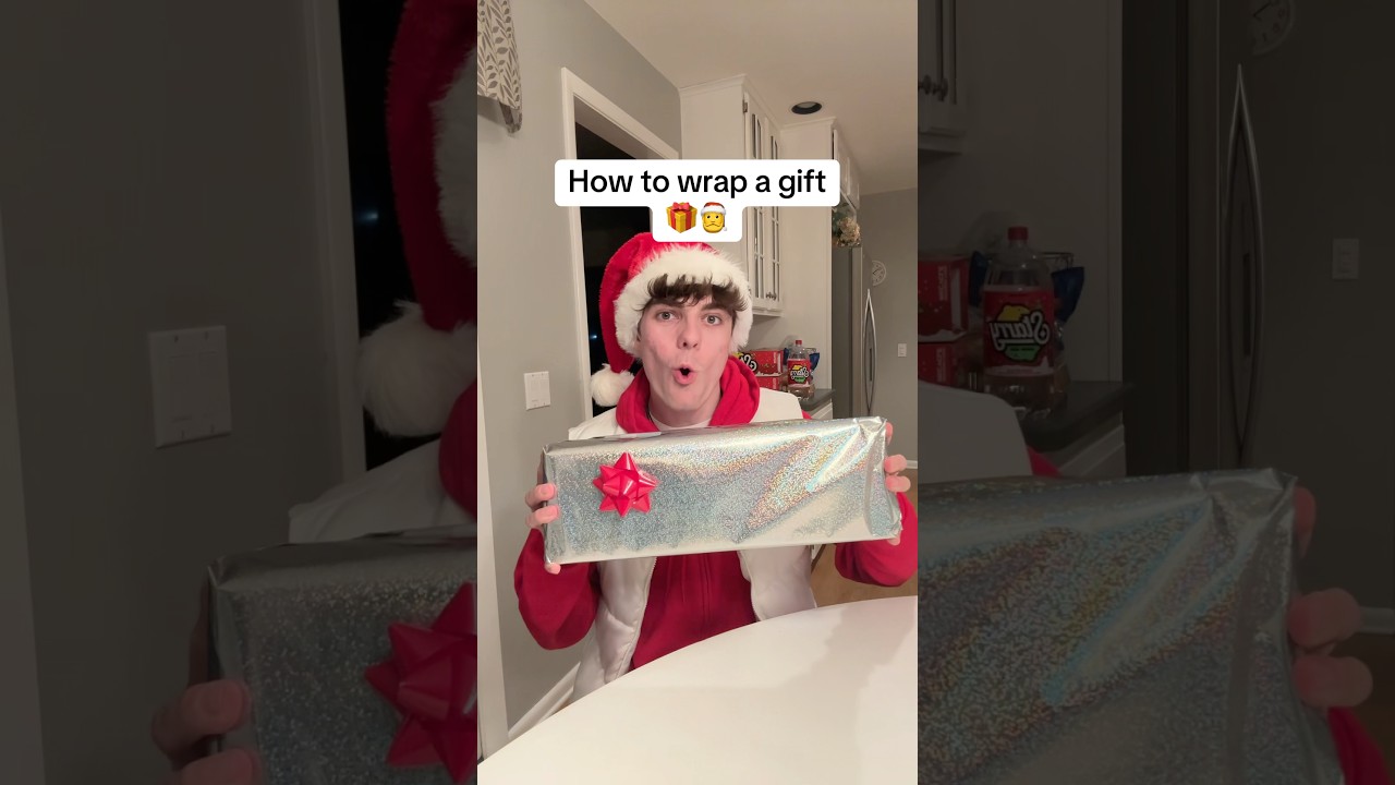 How to wrap a gift 🎁🎅 @starrylemonlime #starrypartner