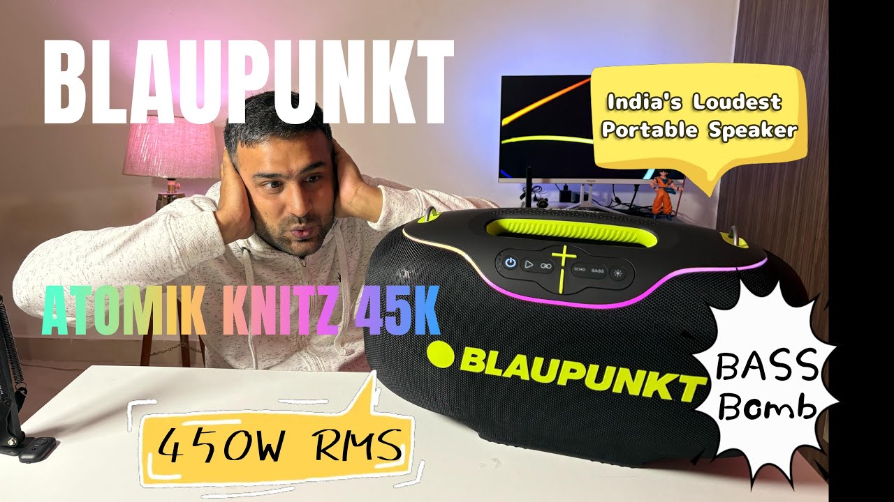 Blaupunkt Atomik Knightz 45K Speaker Review 🔥Powerful 450W RMS 🔥27,000mAh | Loudest Portable Beast ?