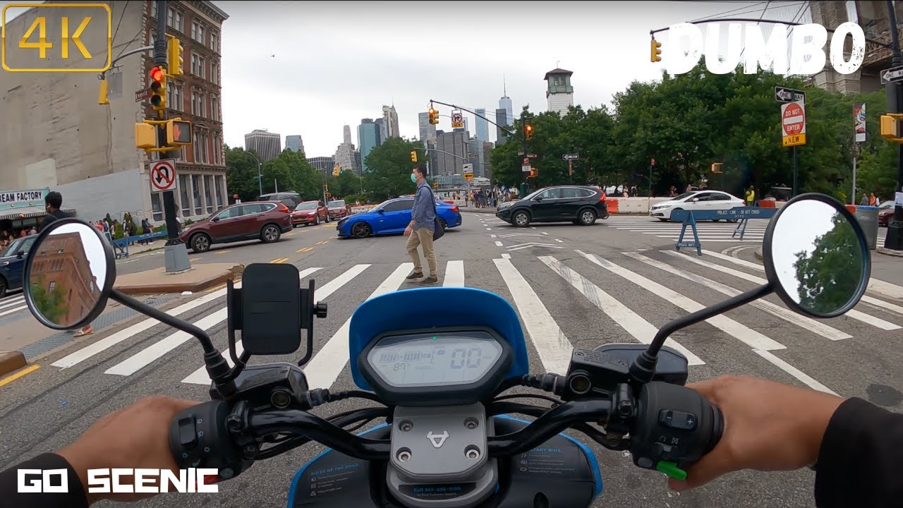 Dumbo Revel Scooter Drive NY | NYC 4K | GO SCENIC