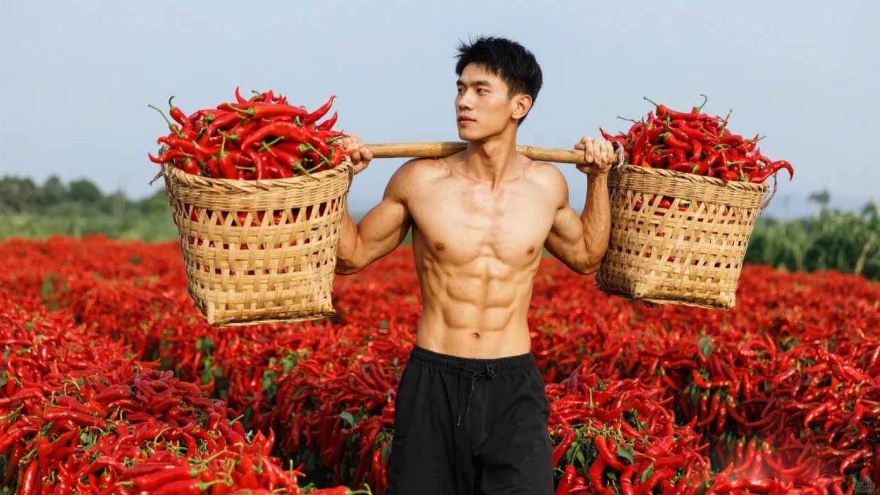 Thu hoạch ớt đỏ tươi, lên men tự nhiên làm mắm ớt truyền thống