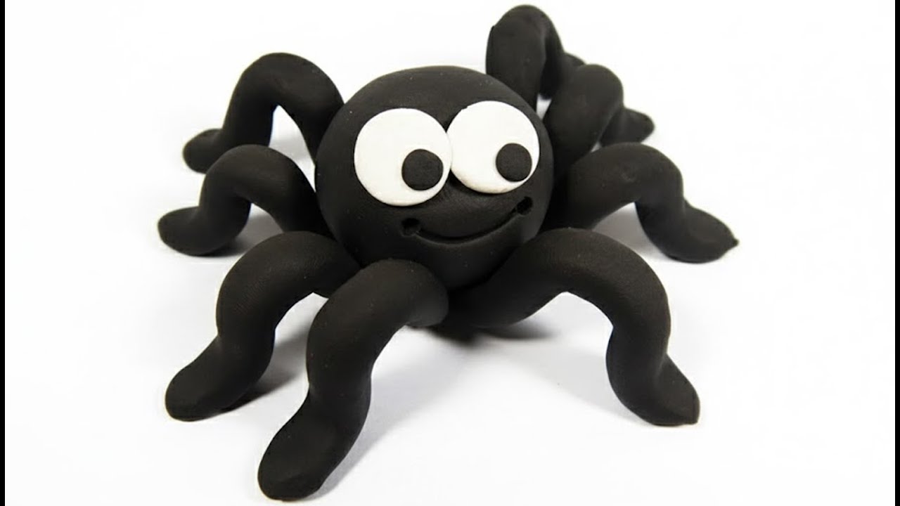 C&oacute;mo hacer una ara&ntilde;a de plastilina paso a paso f&aacute;cil, explicado, arcilla polim&eacute;rica, tar&aacute;ntula