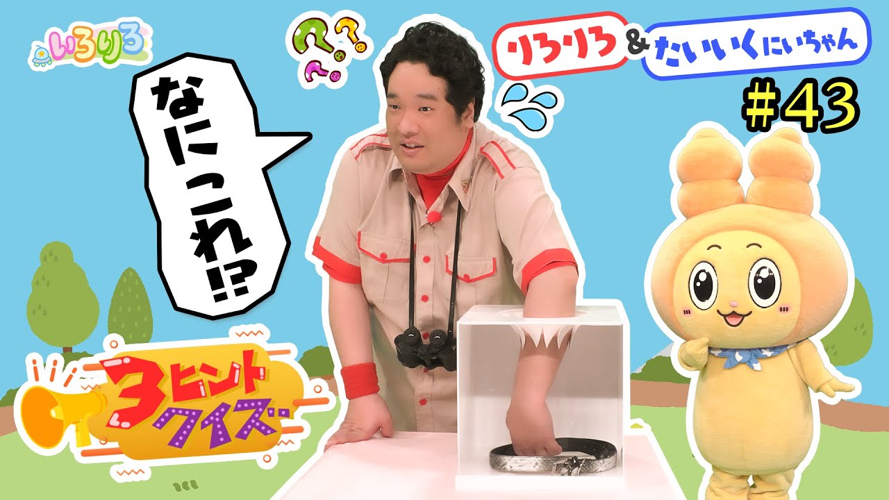 箱の中身にたいいく兄ちゃんビビリまくり！？りろりろと一緒に3ヒントクイズ！【いろりろ公式】
