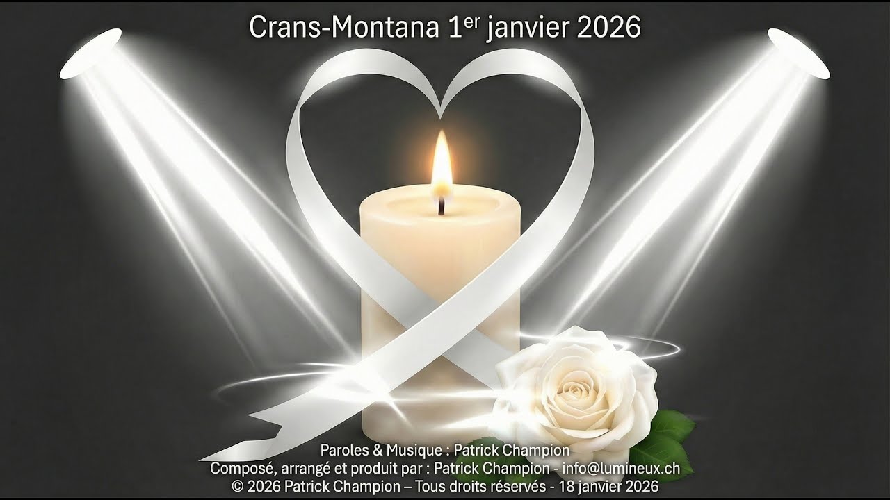 Crans-Montana 1er janvier 2026 - en Hommage aux victimes - Patrick Champion - info@lumineux.ch