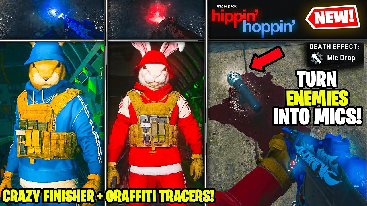 *NEW* Tracer Pack HIPPIN HOPPIN BUNDLE w MIC DROP EFFECT 🎤 on MW2 WARZONE DMZ! (Cap Lachmann Sub)