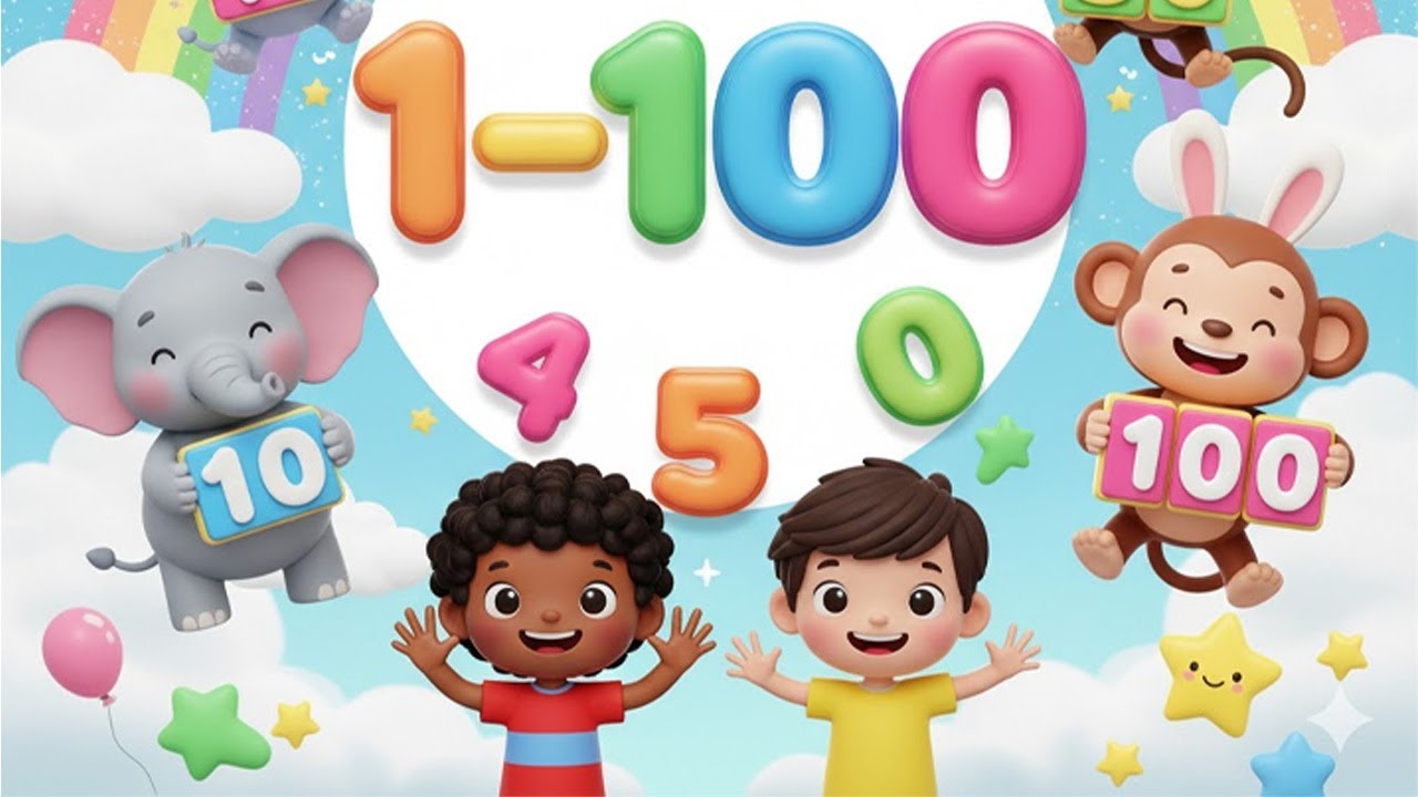 Learn Counting 1- 100 | Easy Numbers Song In English For Kids - Beginners | 1-100 Rhyme