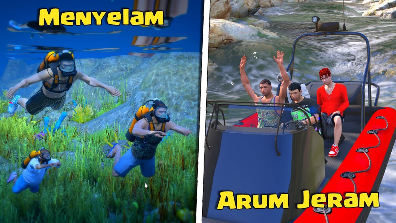 Liburan Menyelam Di Laut dan Arum Jeram Seru di GTA 5 Indonesia