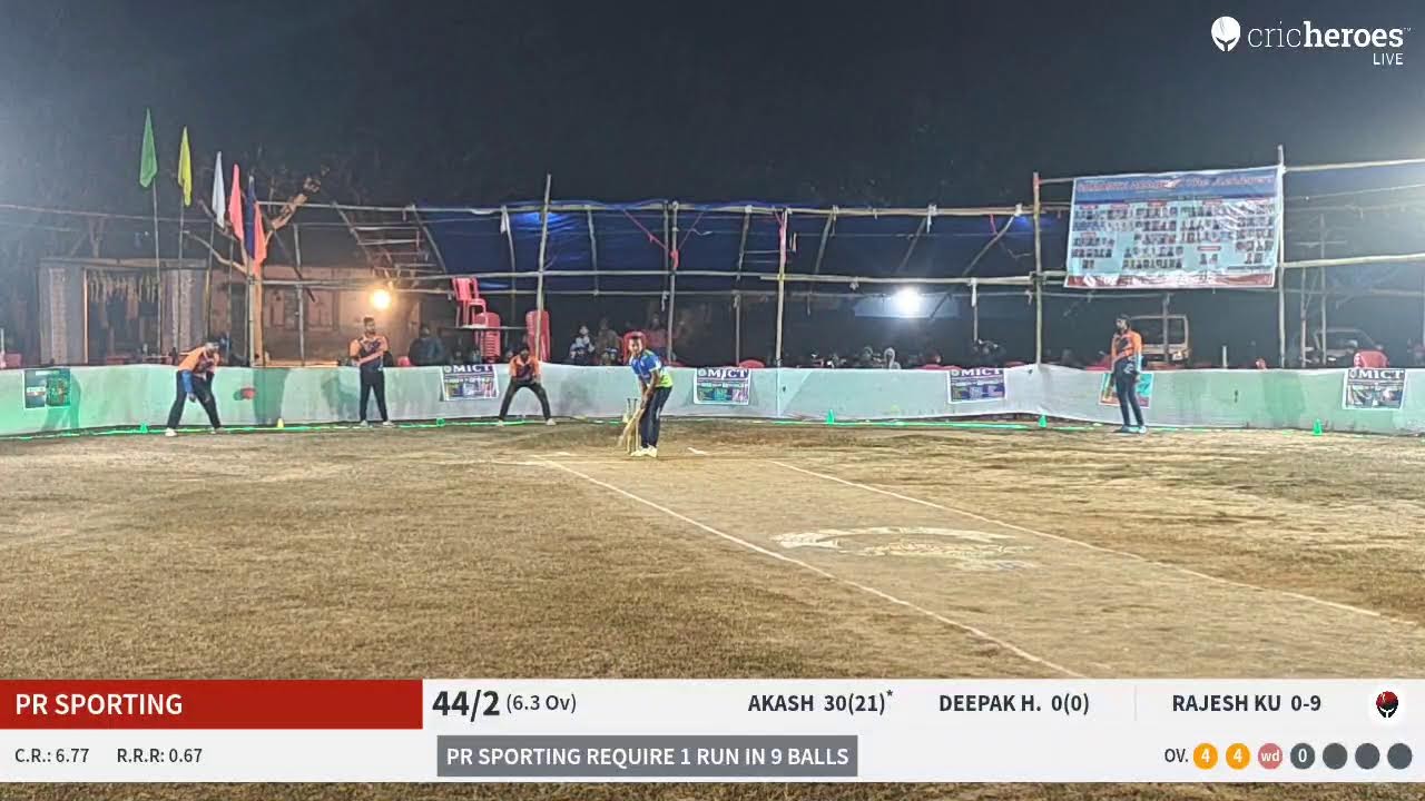 Hind Sporting, Pipili vs PR Sporting live cricket match | 10th Ichhapur Cricket Association Organiz