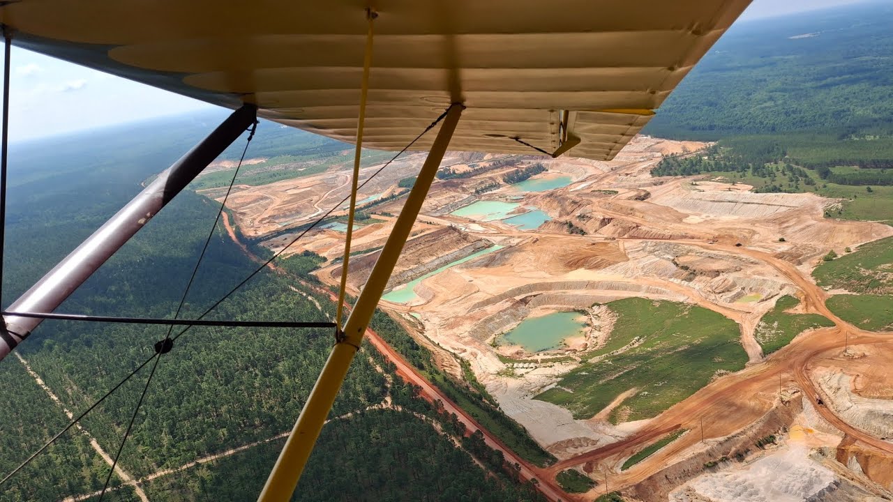 Pietenpol nx29sx flying out to the kaolin mine near Wrens, GA  06.06.25