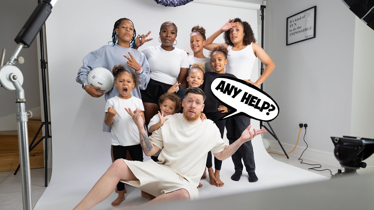 TRYING TO GET THE *PERFECT FAMILY OF 9* PORTRAIT WITH NO PHOTOGRAPHER!!!