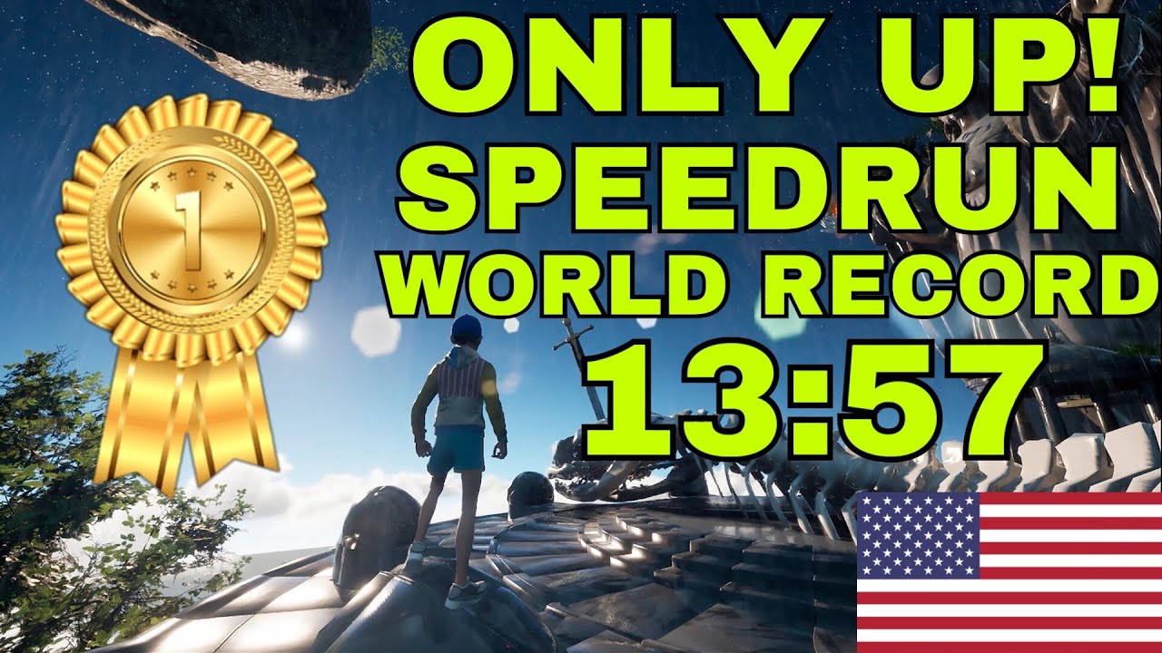 Только вверх! Любой % Speedrun 13:57 (БЫВШИЙ) МИРОВОЙ РЕКОРД №1 С НОВЫМ ДИНО-СКИПОМ