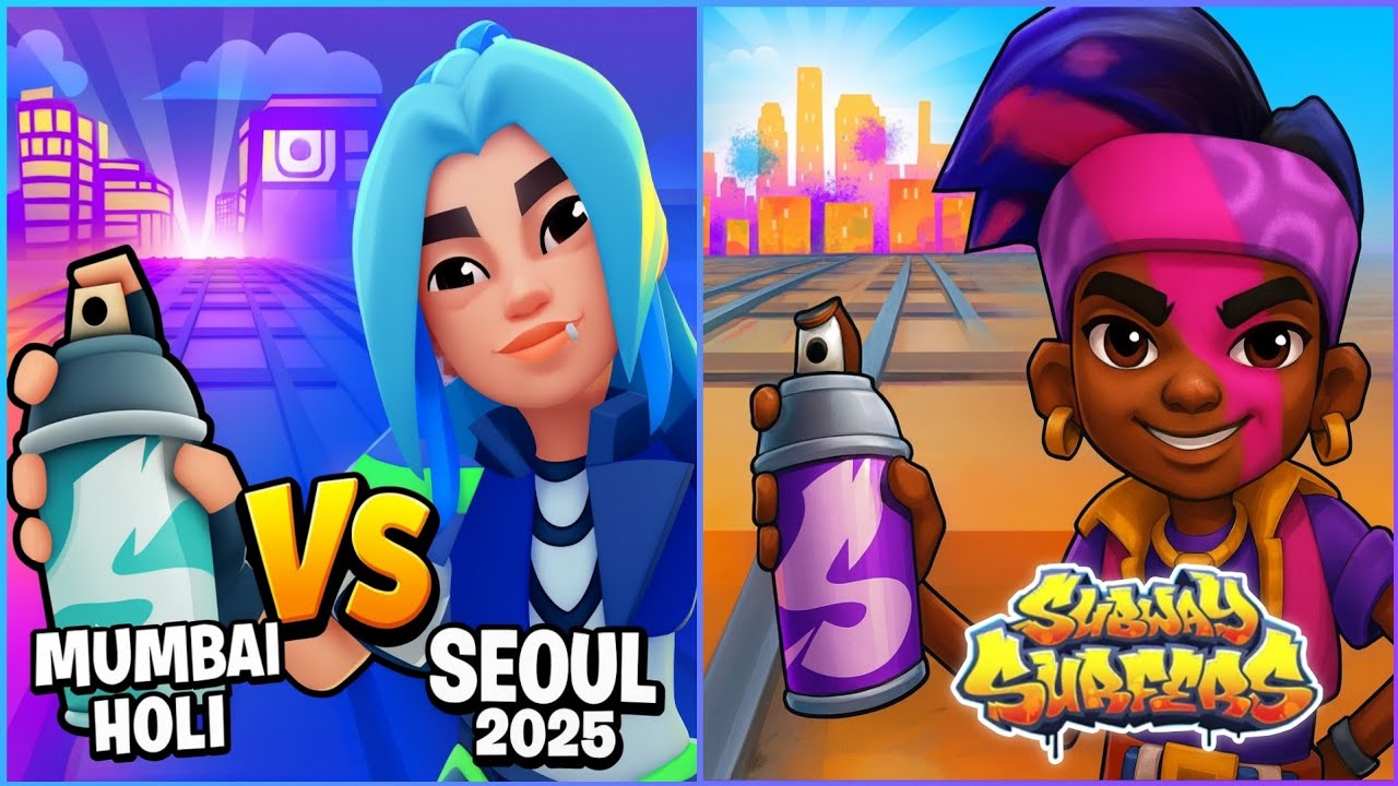 Mumbai Holi vs Seoul 2025 | Epic Subway Surfers Showdown!