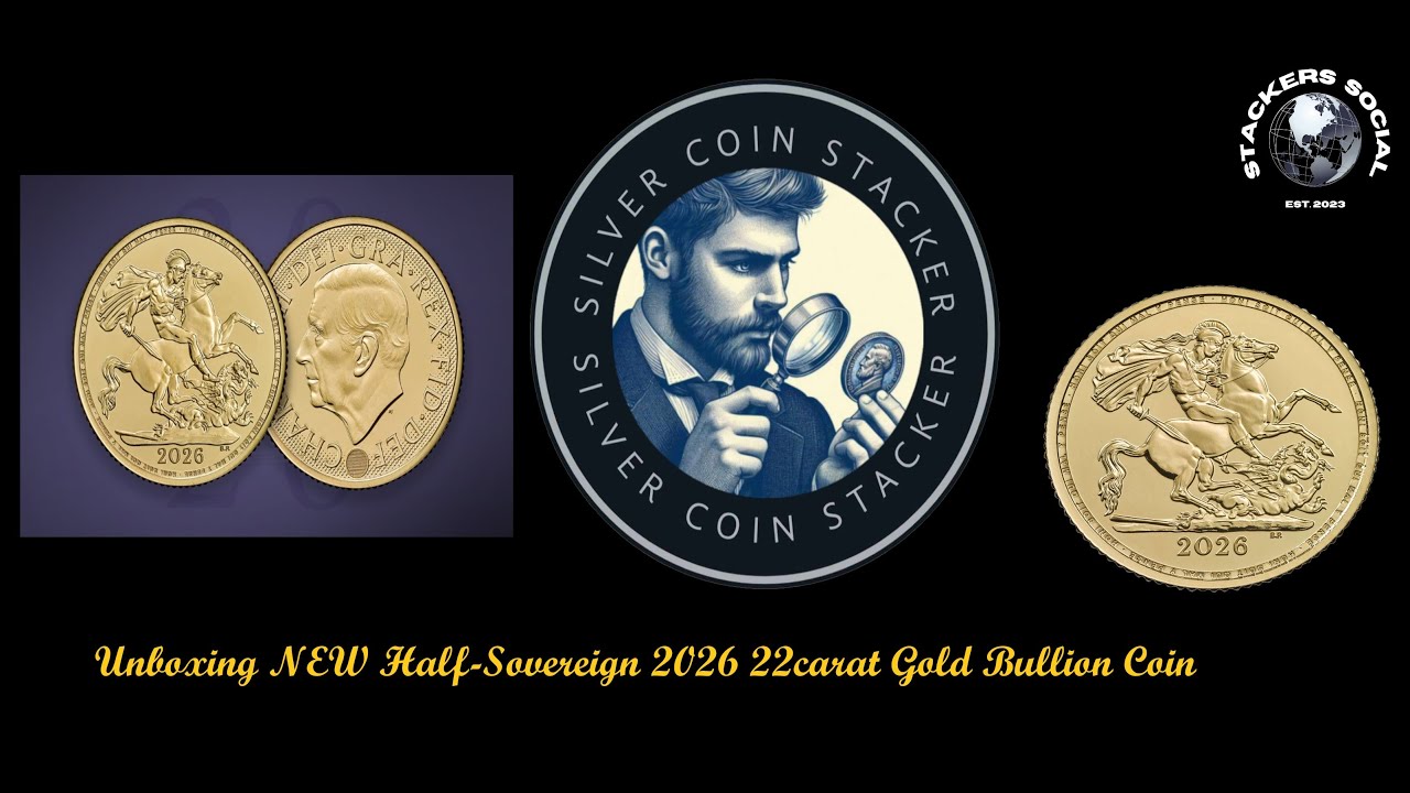 Unboxing NEW 2026 Half-Sovereign 22 carat Gold Bullion Coin #gold #goldcoins  #stackerssocial