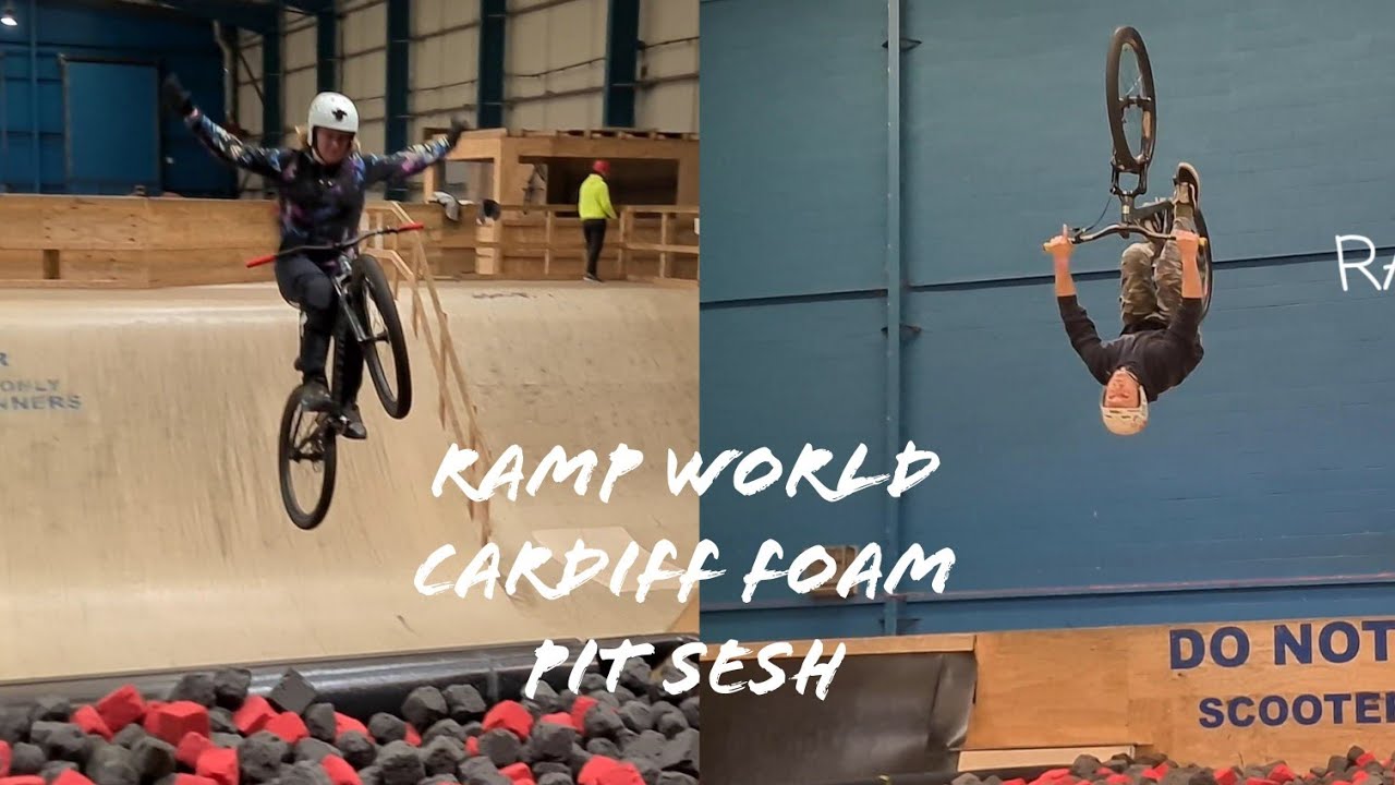 RAMP WORLD CARDIFF FOAM PIT SESH ON JUMP BIKES