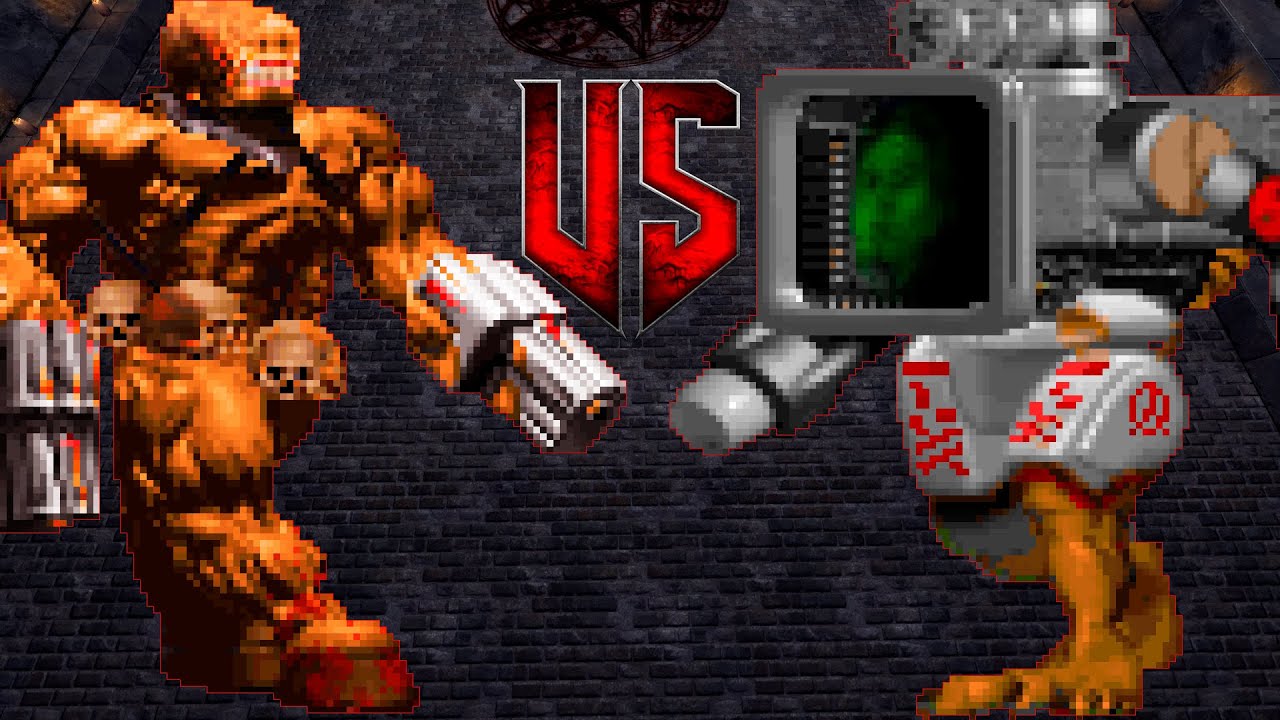 Apocalipsis vs Cyber Romero - Colorful Hell Monster Infighting - DOOM RETRO ARENA video game battles