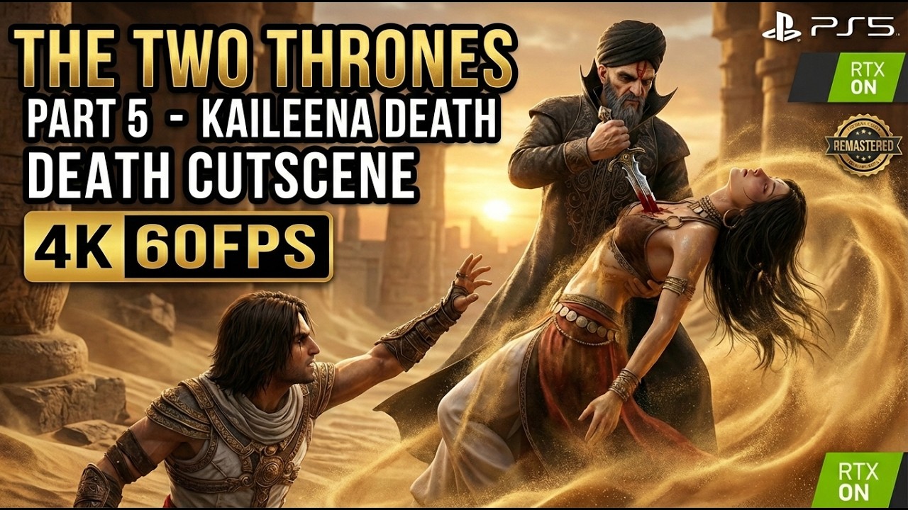 Kaileena's Death REMASTERED: Prince of Persia Two Thrones (4K AI Upscale)