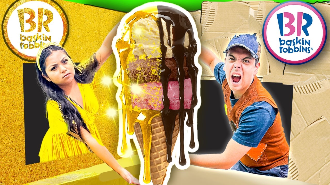 Rich Vs Broke Baskin Robbin | We Open At Home Ice Cream Restaurant by Sweedee