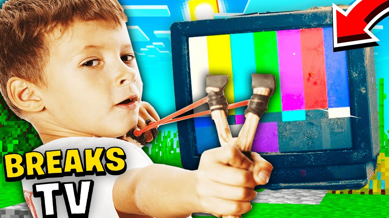 Angry Kid LOSES IT & BREAKS TV on Minecraft...
