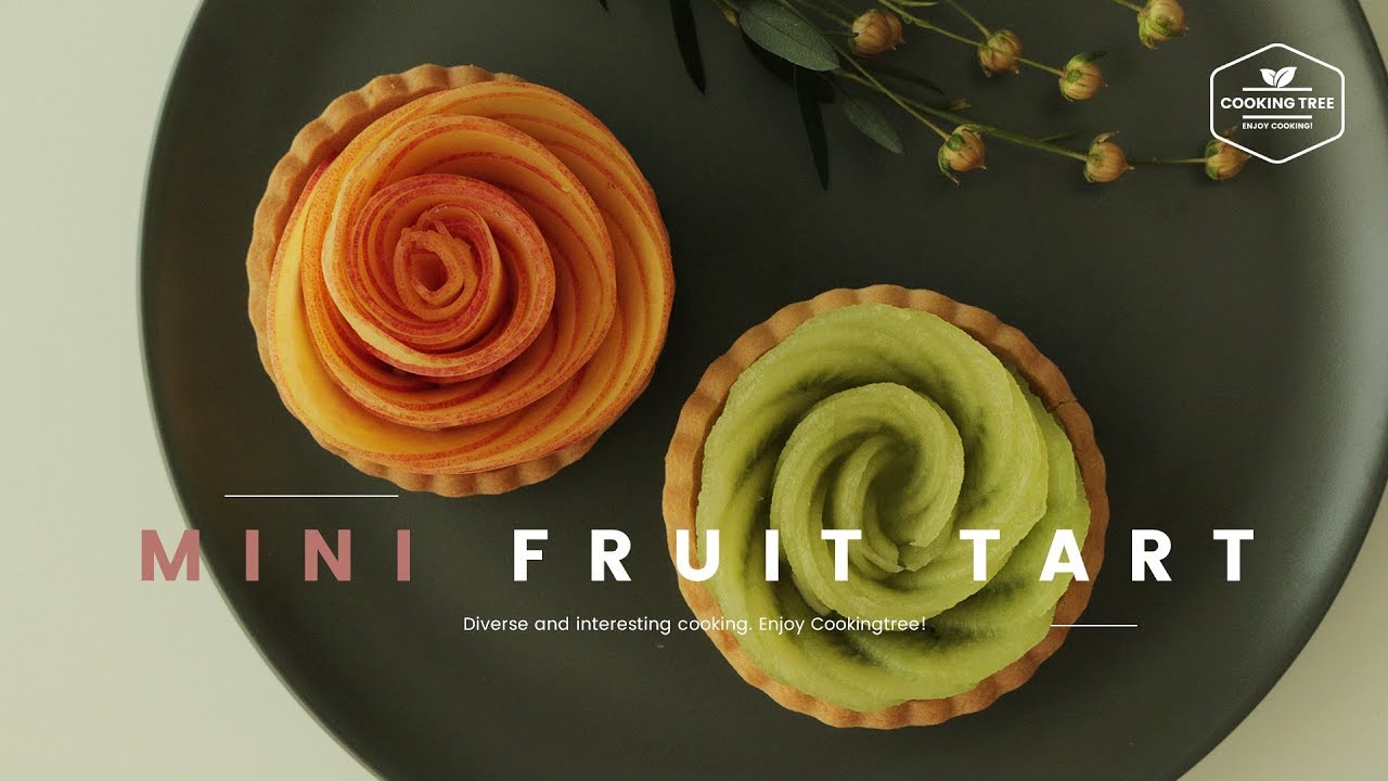 과일꽃이 활짝~ 미니 과일 타르트 만들기 : Mini Fruit Tart Recipe - Cooking tree 쿠킹트리*Cooking ASMR